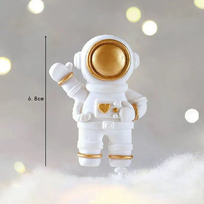 Astronaut Theme Cake Topper Planet Space Rocket Spaceship Birthday Decor Kids Boy Girl Birthday Party Baby Shower Decoratings Good Vibrations