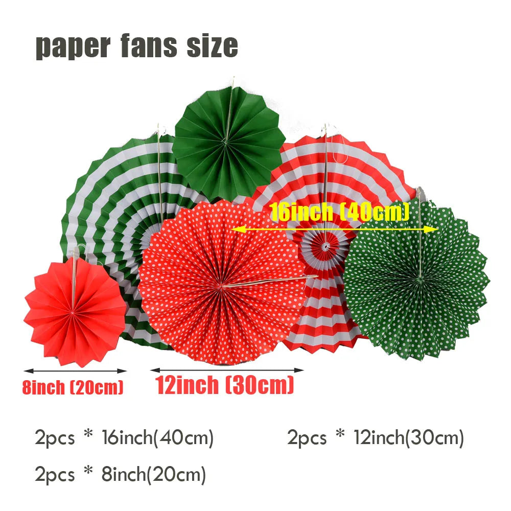 Kids Boy Girl 1st Birthday Party Favor Blue Pink Set Mixed Size Folding Paper Fans Wedding Ceremony Christmas Holiday Decor Good Vibrations