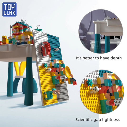Large Size Blocks Compatible with Large Classic Blocks, Water Table,Sand Table and Blocks Table for Kids Activity Good Vibrations