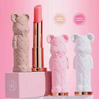 Beauty Glazed Bear Moisturizing Lipstick,Colored Lip Balm,Nourishing Lip stick,Easy To Color,Watery Good Vibrations