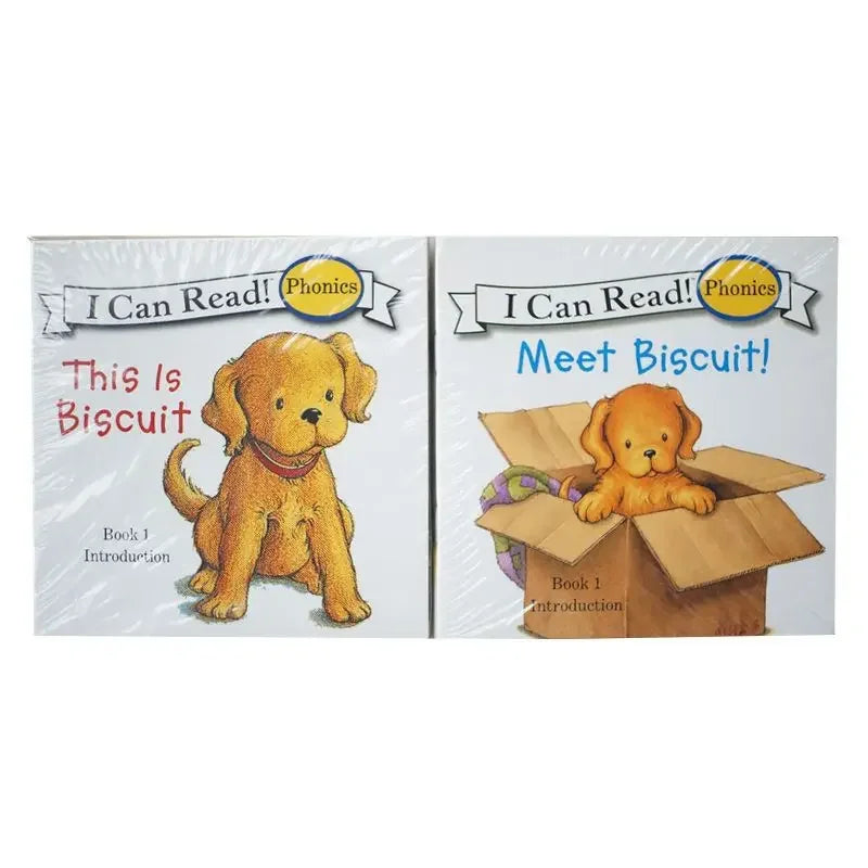 12 Books/set Biscuit Dog Series Picture Book Baby Kids English Cartoon Books Children Learn Words Educational Reading Book Good Vibrations