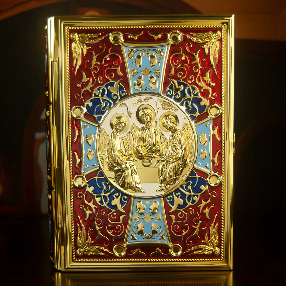HTISOK Eastern Orthodox Holy Scriptures Gospel Book Cover  For Church With High Quality Handmade And Gold Plating Good Vibrations