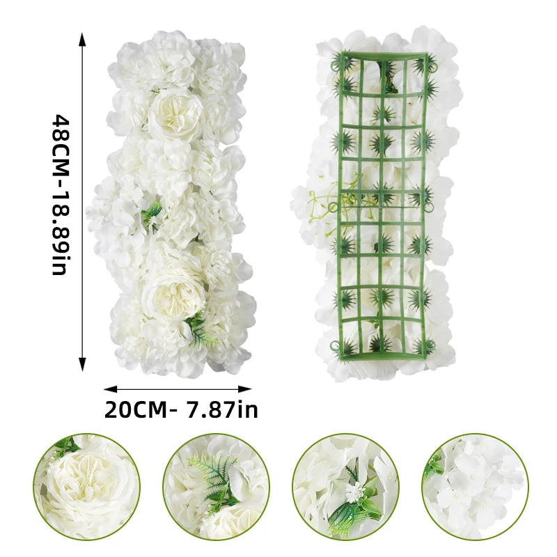 1pc Simulated Silk Flower Arrangement Leading To Wedding Arch Floral Arrangement Artificial Floral Row Decor Wed Arch Backdrop Good Vibrations