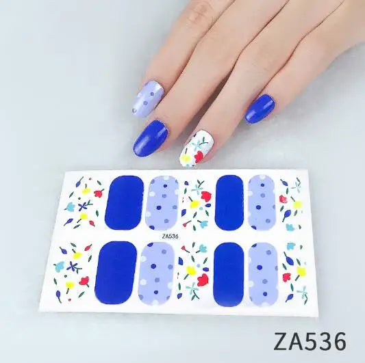 Nail Stickers DIY Decals For Nail Art Wraps Women Beauty Full Cover Nail Manicures Decorations Uñas Postizas Press On Nails Good Vibrations
