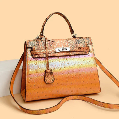 Elegant Retro Satchel Bag - Designer Crossbody Purse With Vintage Textured Finish And Modern Functionality Good Vibrations