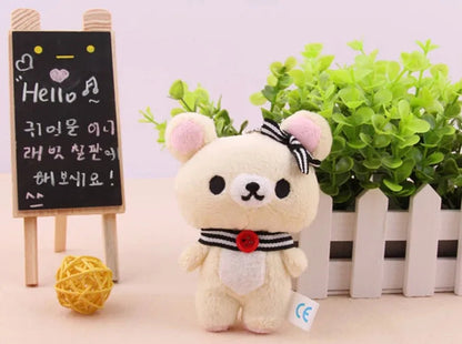 Anime Rilakkuma Cartoon Plush Doll Soft bear Toys Kawaii Room Decor Teddy Bear Plushies Cute Couple Bear Xmas Gifts For Girls Good Vibrations