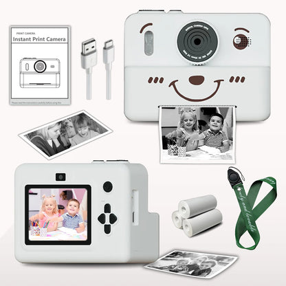 kids instant camera with 3 rolls thermal paper photo&video&games 1080p HD screen 1500mAh lithium battery  gift for boys&girls Good Vibrations Adult Super Store