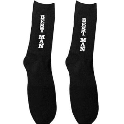 New Funny Wedding Socks Black Groomsmen gift Best Man Groom Happy Wedding gift Good Vibrations