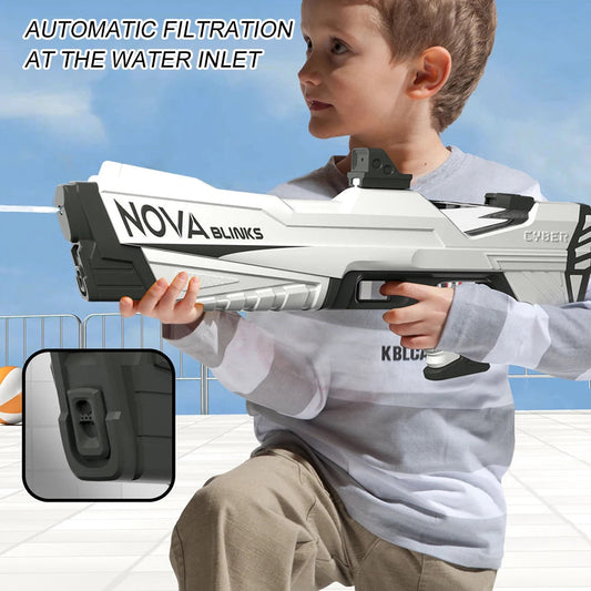 Automatic Electric Water Gun Auto Suction Water Guns for Adult Kids Battery Powered Squirt Blaster Summer Pool Beach Outdoor Toy Good Vibrations