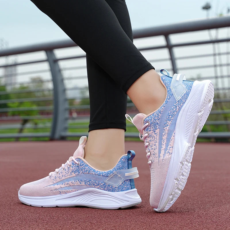 Sneaker Women's Fashion Running Shoes Soft sole Tennis Shoes for Women Outdoor Mesh Sports Shoe Good Vibrations