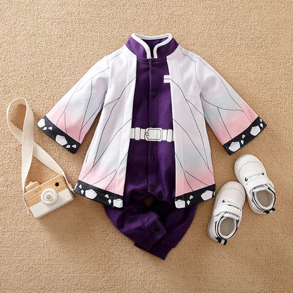 Newborn Baby Anime Cape Style Children Long Sleeve Cotton Bodysuit, Cute Kids Boys Girls Romper Good Vibrations