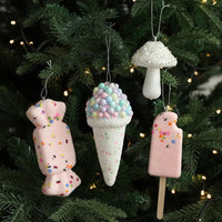 2025 Creative Christmas Hanging Cute Ice Cream Pendant Navidad 2026 Christmas Decor Xmas Tree Decor New Year Gift Toys Good Vibrations