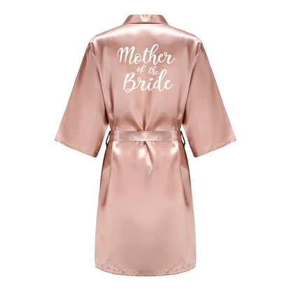 Wedding Bride Bridesmaid Robes for Women Bridal Party Gifts Team Dress Gown Silk Satin Sleepwear Kimono Sexy Summer Bathrobe Good Vibrations