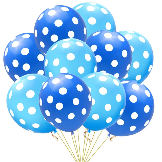 20pcs Polka Dot Balloons Globes 12Inch Pink Blue Latex Polka Dot Balloon Multicolor Wedding Birthday Party Festival Decoration Good Vibrations