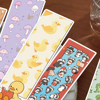 30pcs Cartoon Cute Animals Bookmarks Reading Books Tagged Students Stationary Supplies DIY Aesthetic Bookmarks Creative Gifts Good Vibrations