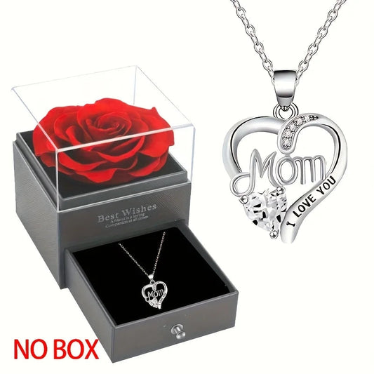 Elegant Style Heart shaped Pendant Necklace Hollow Design Mother's Day Gift Party Suitable for Best Friends Without Box Good Vibrations