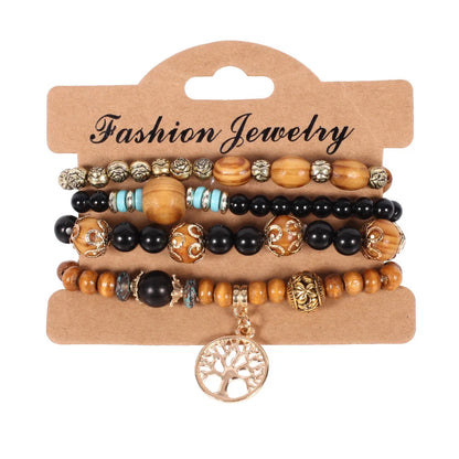 Bohemian Handmade Beads Bracelet Set For Women Summer Colorful Beaded Chain Bangle Men Boho Jewelry Accessories Good Vibrations