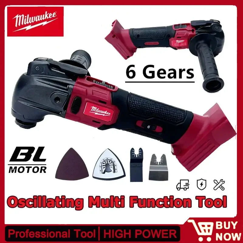 Milwaukee 18V Battery Brushless Oscillating Multi Function Tool 6 Gears Cordless Vibration Trimmer Cutting Saw Power Tools Good Vibrations