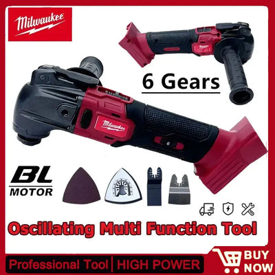 Milwaukee 18V Battery Brushless Oscillating Multi Function Tool 6 Gears Cordless Vibration Trimmer Cutting Saw Power Tools