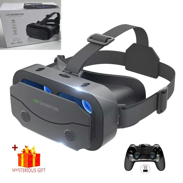 VR Glasses Virtual Reality Headset Viar Devices Helmet 3D Lenses Smart Goggles For Smartphones Phone Mobile Gogle Game Accessory Good Vibrations