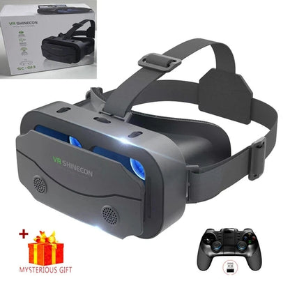 VR Glasses Virtual Reality Headset Viar Devices Helmet 3D Lenses Smart Goggles For Smartphones Phone Mobile Gogle Game Accessory Good Vibrations