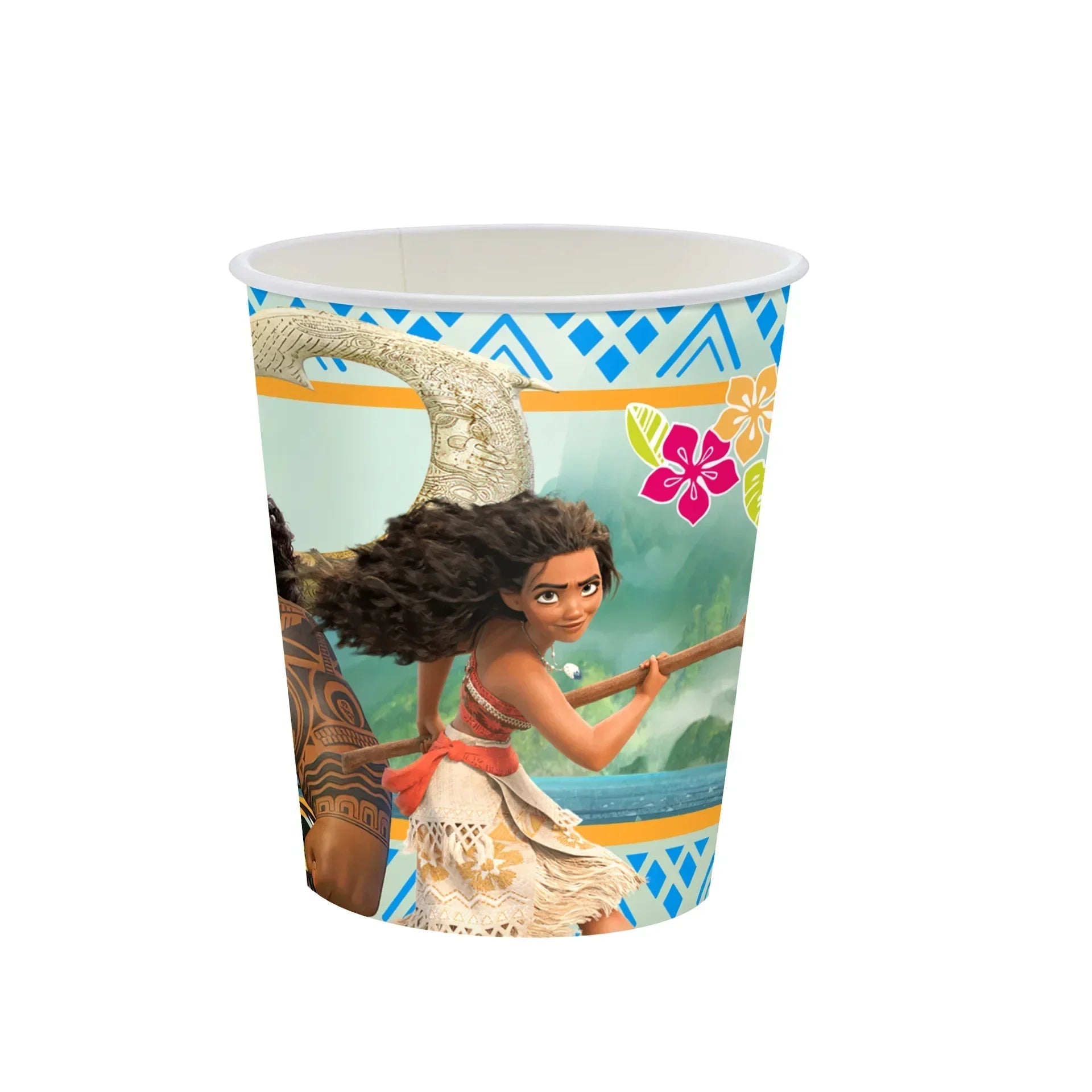 New MINISO Moana Theme Children Birthday Party Disposable Tableware Cup Plate Flag Kids Girls Wedding Party Decoration Supplies Good Vibrations
