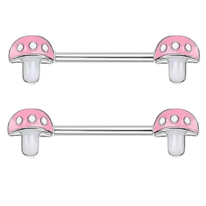 1Pair Green Butterfly Nipple Piercing Jewelry 14G Pink Heart Nipple Rings for Women Flower Nipple Piercing Barbell Pezon Mujer Good Vibrations Adult Super Store