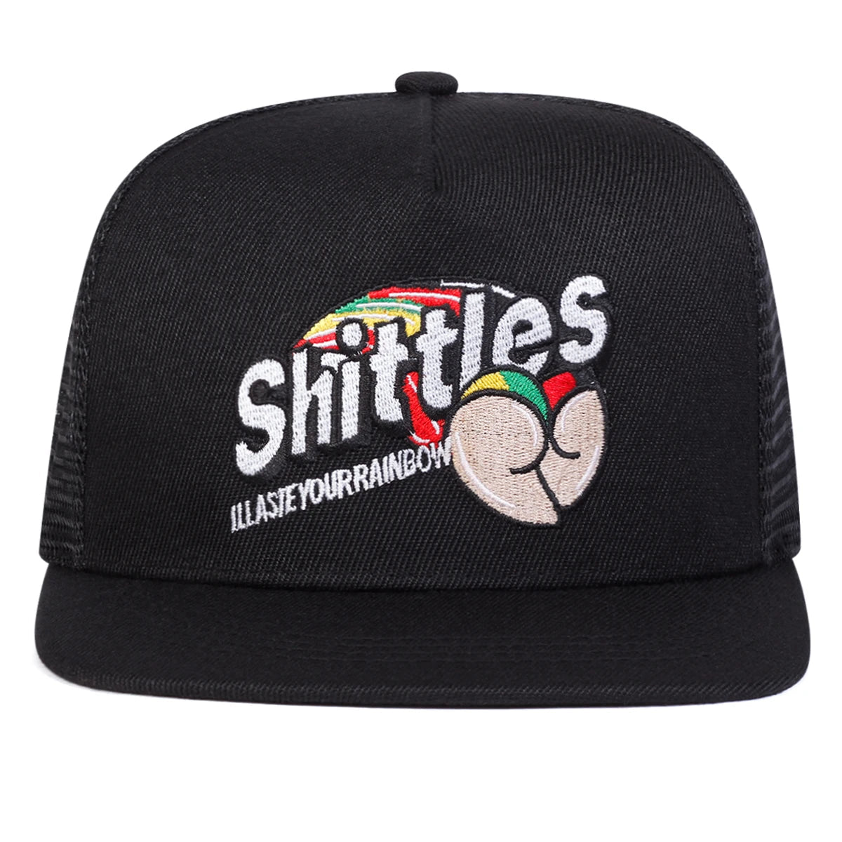 Unisex SHITTLES Embroidery Hip-hop Net Hats Spring Summer Outdoor Adjustable Casual Baseball Caps Sunscreen Hat Sports Cap Good Vibrations