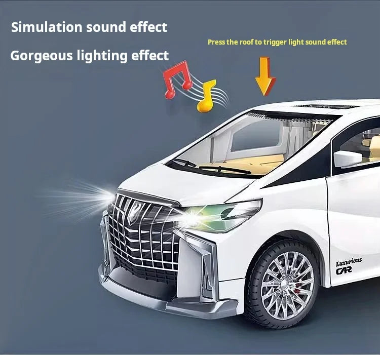 1:32 Children's Inertia Pull-back Car Toy with Lighting Sound Simulation Commercial Car Model Boy Gift Toy Car Kids Holiday Gift Good Vibrations