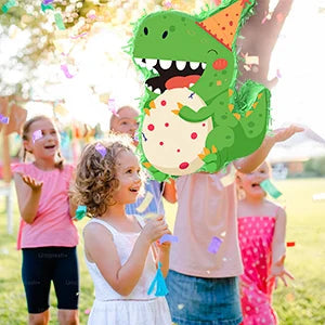 4 Pcs Dinosaur Party Pinata Set-Dinosaur Pinata Sticks Eye Masks etc Dinosaur Pinata Supplies for Dinosaur Party Decorations Good Vibrations