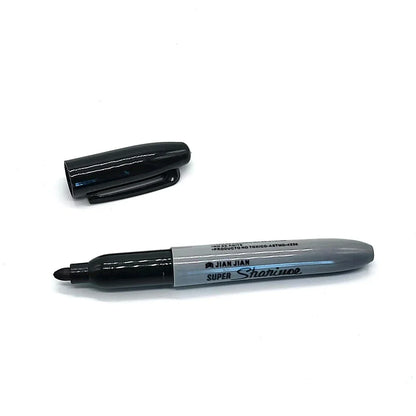 Blue marker safe for hidden storage of valuables, disguised as an ordinary pen, ideal for security and travel.