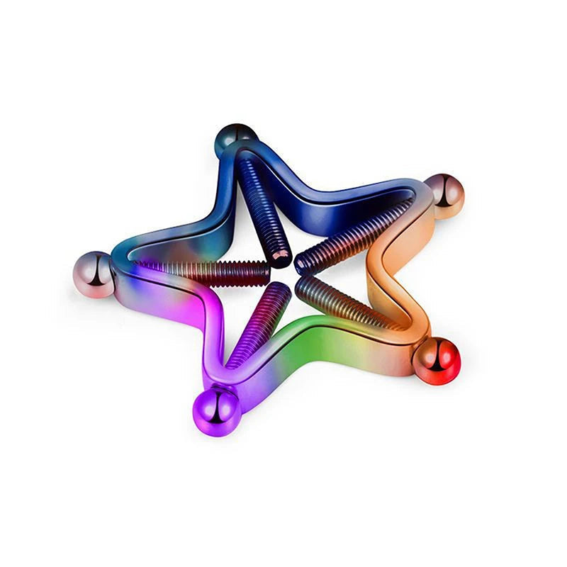 [Y]1Pc Stainless Steel Adjustable Nipple Rings For Women, Star Shaped Clip On Nipple Ring Fake Nipple Piercing Jewelry Good Vibrations