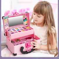 Children Makeup Cosmetics Pretend Playing Box Princess Make Up Girl Toy Play Set Lipstick Eye Shadow Safety Nontoxic Kit Toy Kid Good Vibrations