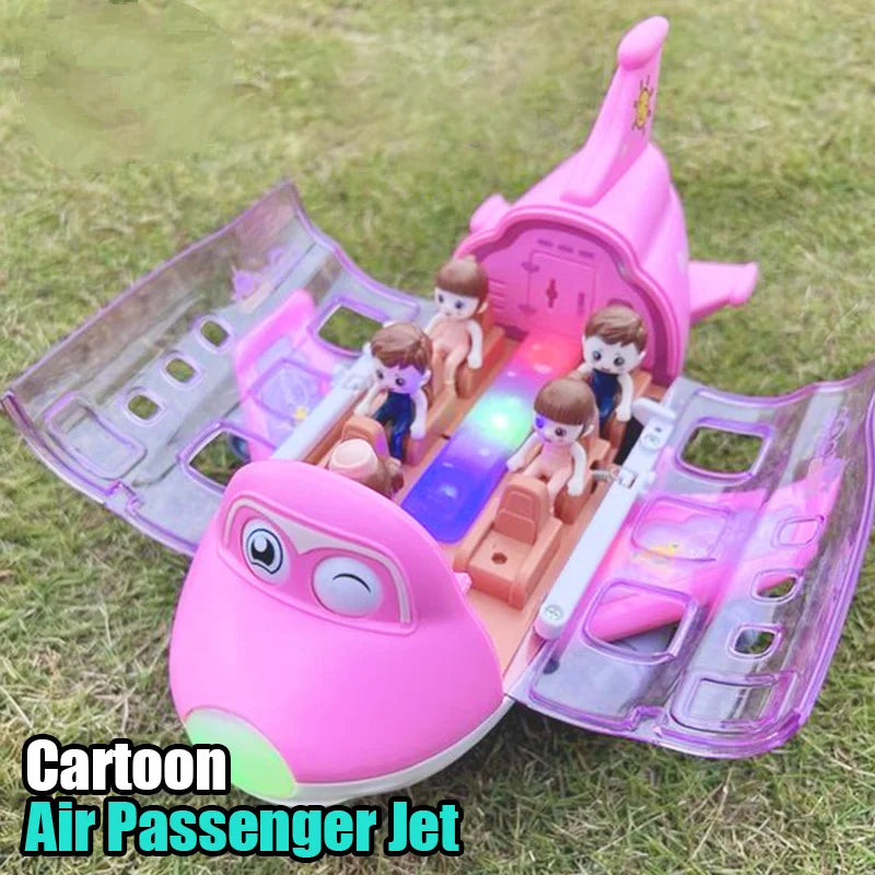 Kids Toys Electric Plane Aircraft Toys Car Airplane Model Music Simulation Boy Children Traffic Toy Christmas Gifts for Girls Good Vibrations