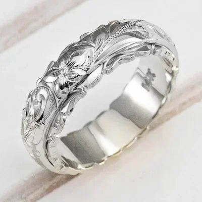 14 k Gold color Suspended Carved Rose Flower Ring for women and men gold rings Women's jewelry rings Wedding Anniversary 2021 Good Vibrations