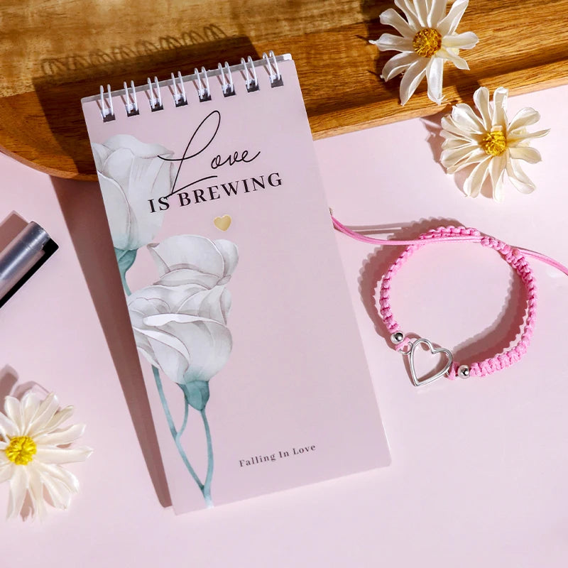 BespritGift New High Quality 370ml Ceramic Mug+Bracelet+Notepad Sets Thoughtful Wedding Favors Valentine's Day Gifts for Women Good Vibrations