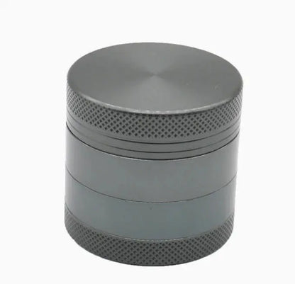 40mm 4 layers tobacco herbal grinder in grey, zinc alloy metal.