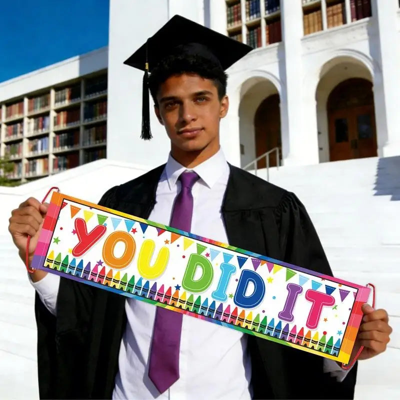 Graduation Season Decoration Holding Banners Atmosphere Photo Props Graduation Party Decoration Good Vibrations