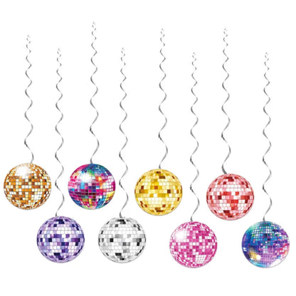 70s 80s Disco Balls Pendant Hanging Swirls Garland Disco Theme Paper Banner For Birthday Party Decoration Wedding Decor Supplies Good Vibrations
