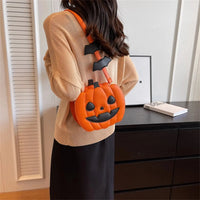Enchanting Halloween Pumpkin Bag Devilish Style With Ghost Skull Accent Fashion Purse For Women & Girls Good Vibrations