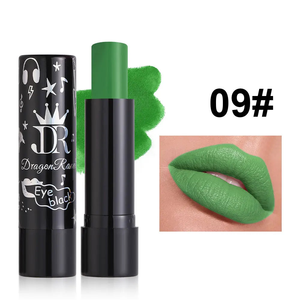 12 Colors Matte Nude Red Lipsticks Waterproof Pink Black Purple Velvet Lipstick Long Lasting Makeup Lip Stick Halloween Cosmetic Good Vibrations