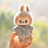 17cm Cute Mini Plush Doll'S Clothes Outfit Accessories For Korea Kpop Exo Labubu Idol Dolls Sweater Clothing DIY Kids Girl Gift Good Vibrations