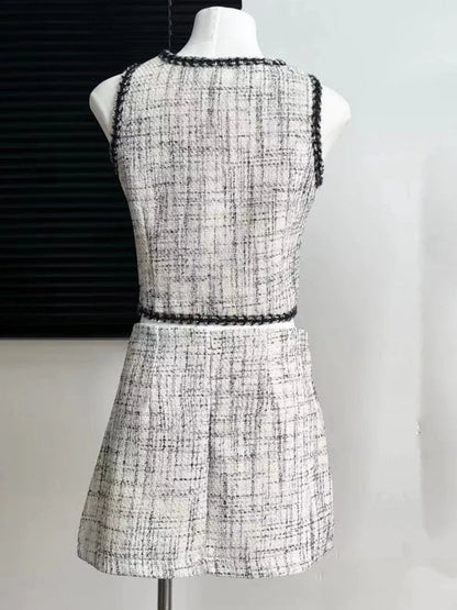 2025 summer Two Piece Set For Women tank Short Sets skirt Casual 2 piece sets women outfit conjuntos cortos ensembles courts Good Vibrations