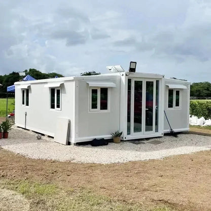 Portable Expandable Container House for Family Leisure with 2-3 Bedrooms, Parent-Child Homestay Venue, 40ft 20ft Tiny House. Good Vibrations