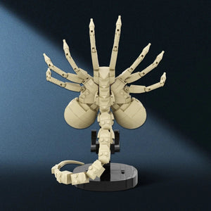 MOC Horror Movie Alien Face Hugger Model Building Blocks Set Monster Insect Claw Assembled Bricks Hanging Face Toy AdultsGift Good Vibrations