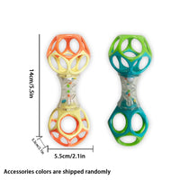 Baby Teether Rattle & Shake Barbell Toy, Ages 3 Months and Up(Random Color） - Good Vibrations