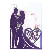 25 Pieces 250gsm Strong Pink Pearly Paper Wedding Invitations Personalized Print Bride Groom Engagement Invite Card IC155 Good Vibrations