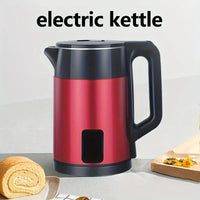 Electric Kettle,LCD Screen Multifunctional Automatically Powers Off When Opened,Double Layer Anti Scald 304 Stainless Steel Body Good Vibrations