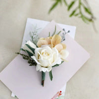 Calla lily corsage artificial corsage buttonhole men groom groomsmen corsage wedding accessories white corsage Good Vibrations