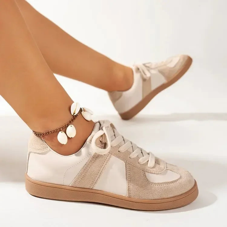 Women Sneakers 2024 Spring Autumn New Fashion Training Comfortable Breathable Sneakers Women Casual Lace Up Flat Shoes for Women Good Vibrations